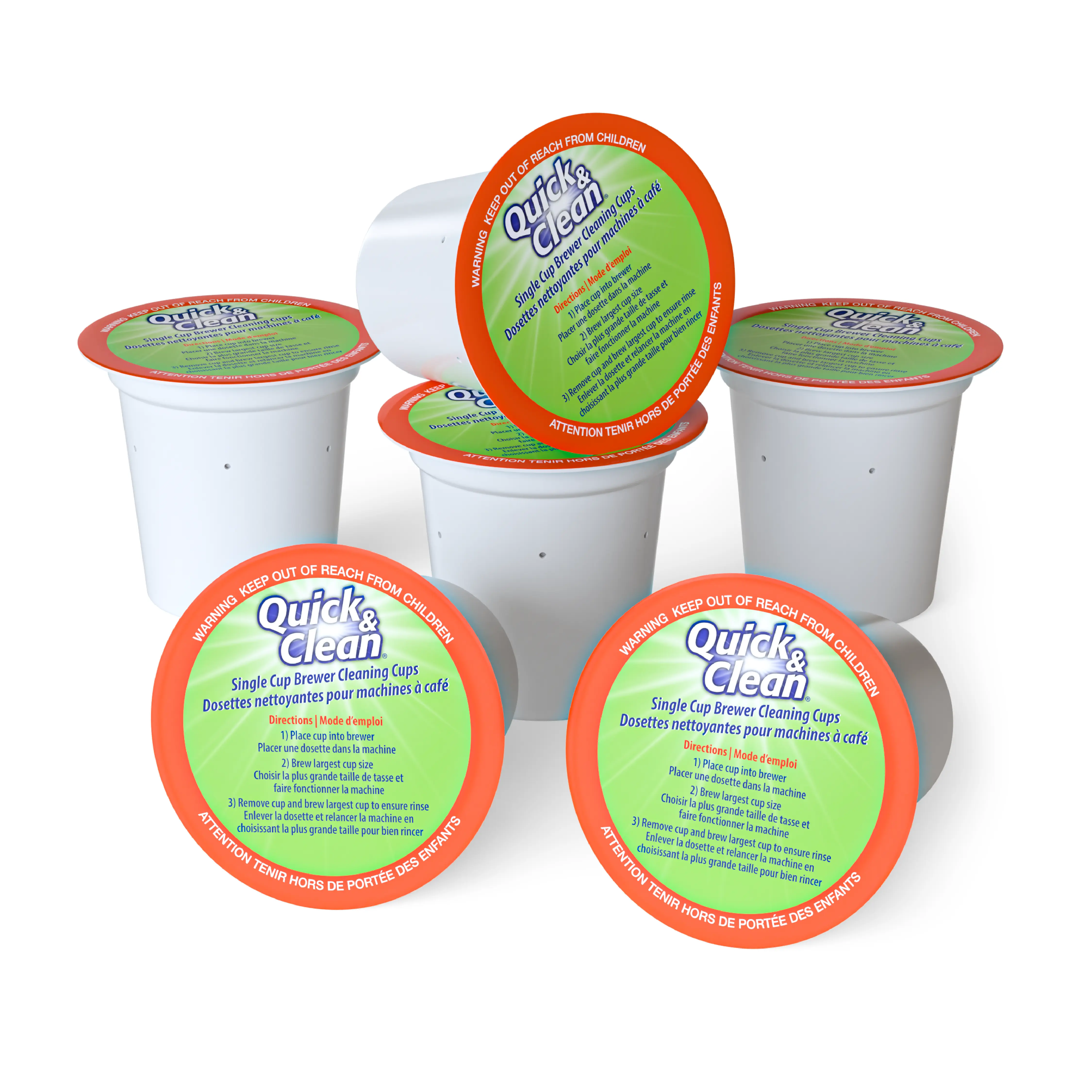 Quick & Clean K-Cups Cleaning Pods Compatible with Keurig Coffee Machines