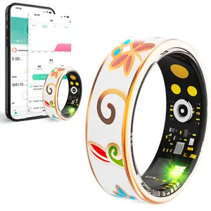 Smart Ring Sleep & Fitness Tracker, Wearable Health Monitor, Stainless Steel Waterproof, Rechargeable USB Interface Monitoring