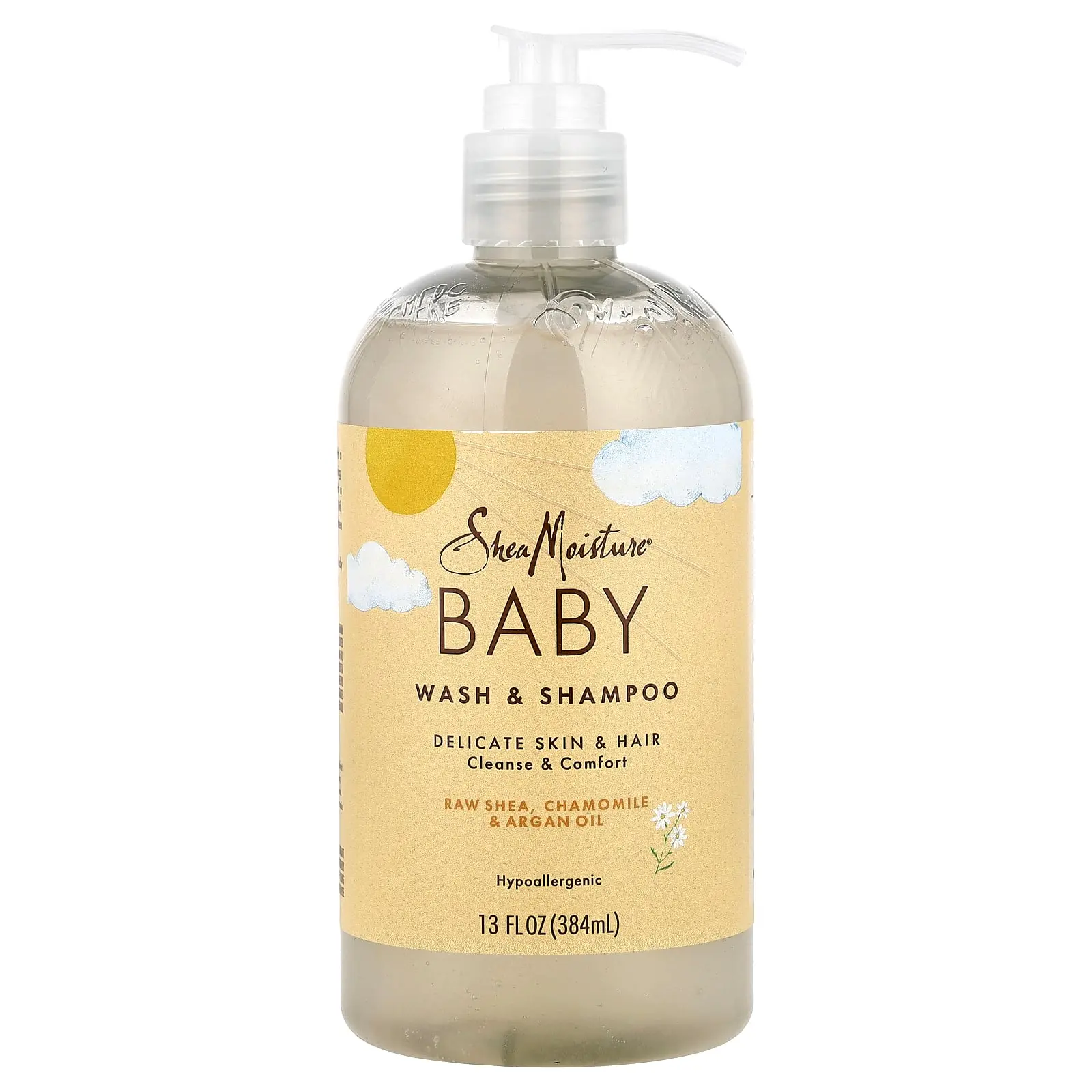 SheaMoisture Baby Wash & Shampoo, Raw Shea, Chamomile & Argan Oil, 13 fl oz (384 ml)