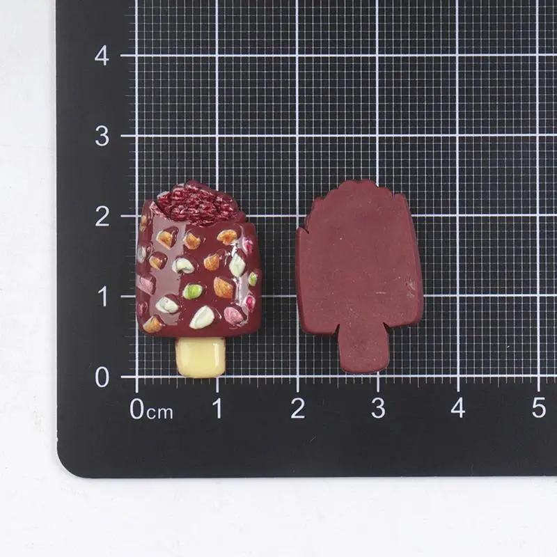 10/100PCS Fruit Ice Cream Series Miniature DIY Home Decor Craft Accessories Flat Back Resin Cabochons for Hairpin Scrapbooking