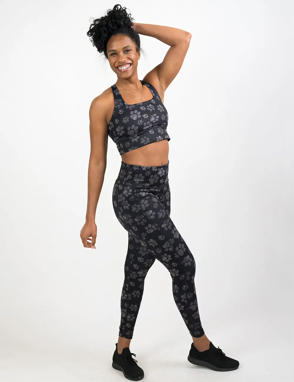 CVG Paws Off Shadow Women's Fitted Leggings - Polyester-Spandex Fabric, Stretchy, Soft
