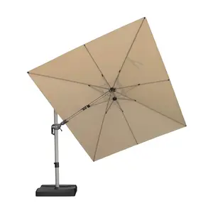 PURPLE LEAF Deluxe Left-Right Tilting Patio Umbrella 9x12 FT Outdoor Swivel Outdoor Cantilever Umbrella