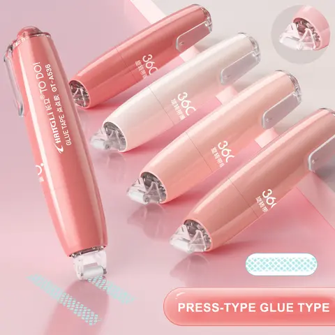 Glue Dots Double Sided Tape with Roller Tip & Adhesive Backing - 4-Pack with 6 Refillable Cores, Craft Tape for Beginners to Assemble Scrapbook Pages & Decorate, Office Stationery Adhesive Supplies