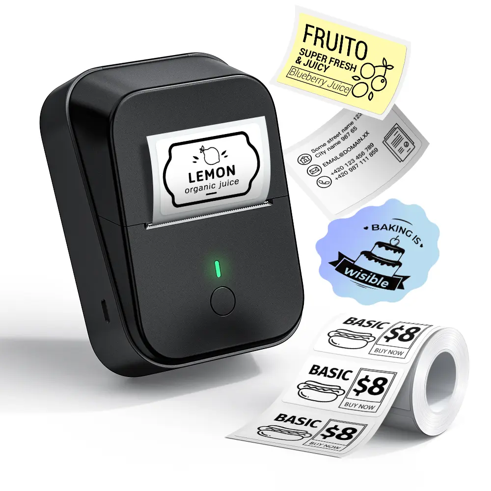 PM260 Label Maker Machine with Tape, 2 Inch Label Maker Bluetooth Label Printer, AI Printer, Inkless Portable Labeler for Home, Kitchen, School, Office Organization
