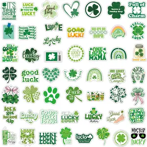 St Patrick Theme Paper Stickers Pack for Scrapbook Journaling and Crafts