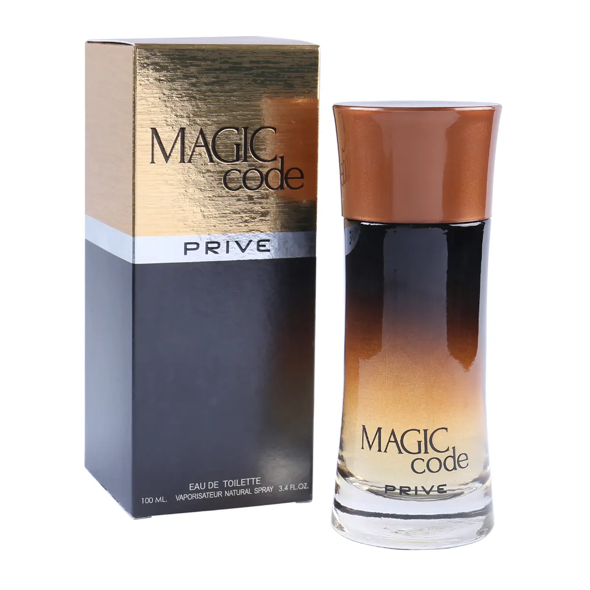 MCH Magic Code Prive Spray Cologne for Men 100ml/3.4fl.oz. - Intense Amber Oud Spicy Warm Fragrance for Date Nights & Casual Days