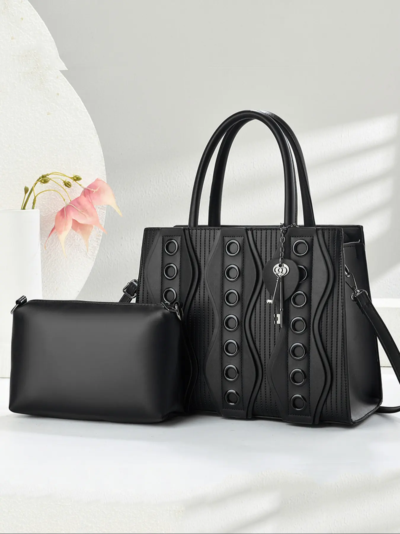 New Simple Women's Combination Bag Classic Two-Piece Set Elegant Durable Easy Carry Versatile Casual All-Seasons Large Capacity Shoulder Crossbody