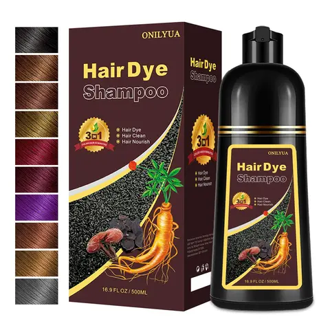 Herbal Semi Permanent Textured Hair Color Shampoo - 3-in-1 Quick Dye Alternative, Plant Extracts, 24 Months Long-Lasting, 500ML, Silver Hair Care, Valentine’s Day Gift