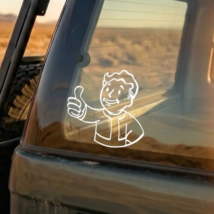 Fall out Vault Boy Thumbs Up Decal - Vinyl Sticker - For Laptop Car Toolbox stickers 5"in