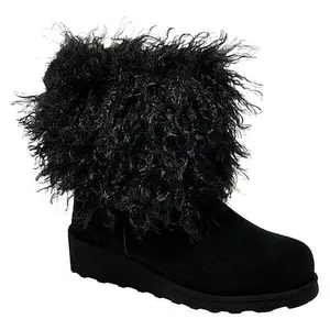 BEARPAW® Janell Curly Faux Fur and Suede Boot BEARPAW® Janell Curly Faux Fur and Suede Boot