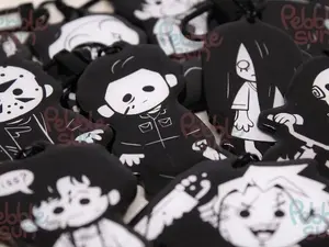 B&W Horror Icons Acrylic Keychains - Double Sided