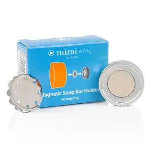 MIRAI Magnetic Soap Bar Holder – Stainless Steel Wall Mount Soap Saver for Shower & Bathroom – Easy to Install, Rustproof & Hygienic Design for a Cleaner Bath Experience