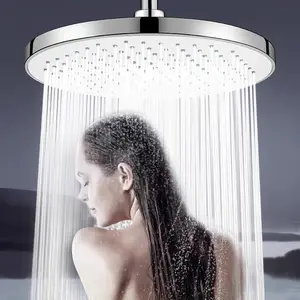 Rain Shower Head, Rainfall Shower Head, Large 9-inch Shower Head, Top Spray Shower Head, Supercharged Rain Shower Head, Pressure Showerhead, Bathroom Supplies