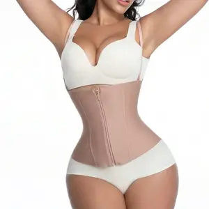 Invisible Waist Cincher with Detachable Straps - 4 Steel Bones YKK Zipper 3 Hidden Rows Adjustable Tummy Shaper Corset Belt