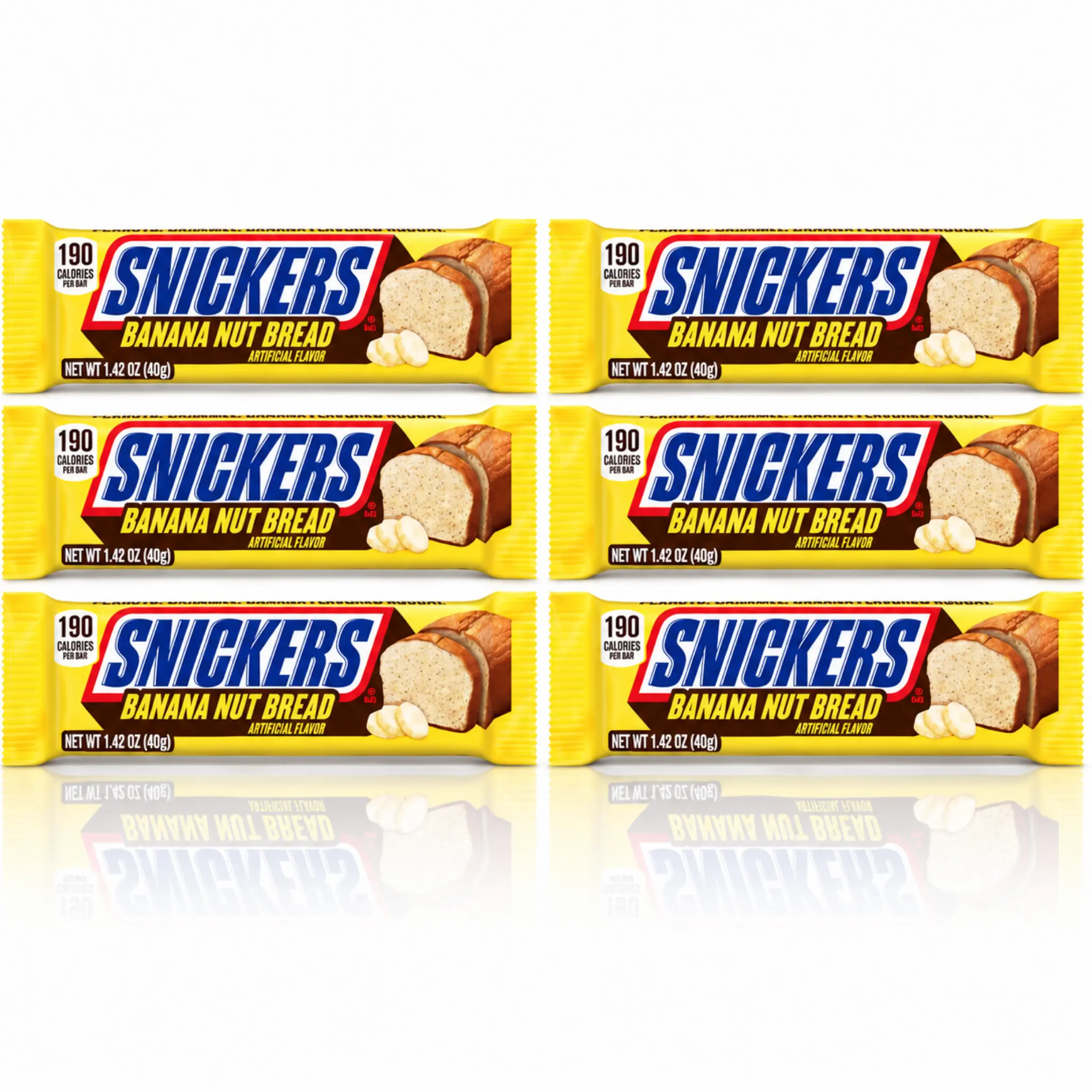 Snickers Banana Nut Bread Candy Bars, 6 Pack, 1.42 oz Each