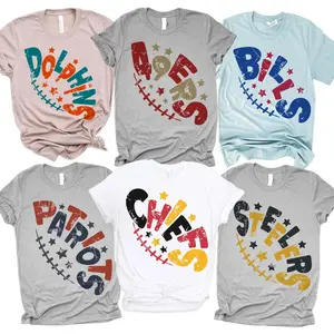 Football Team Tees Slanted Football Sports T-Shirts Football Sports Hometown Tshirts Sports Game Day T-Shirts Womens Sports Tees Football Team Color Tshirts