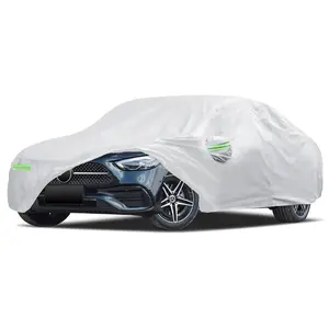 Car Cover Custom Fit for 2007-2025 BMW 3 Series M3 320i 325i 328i 330i 340i, Waterproof Full Exterior Cover Sun Rain Protection with Door Zipper Silver