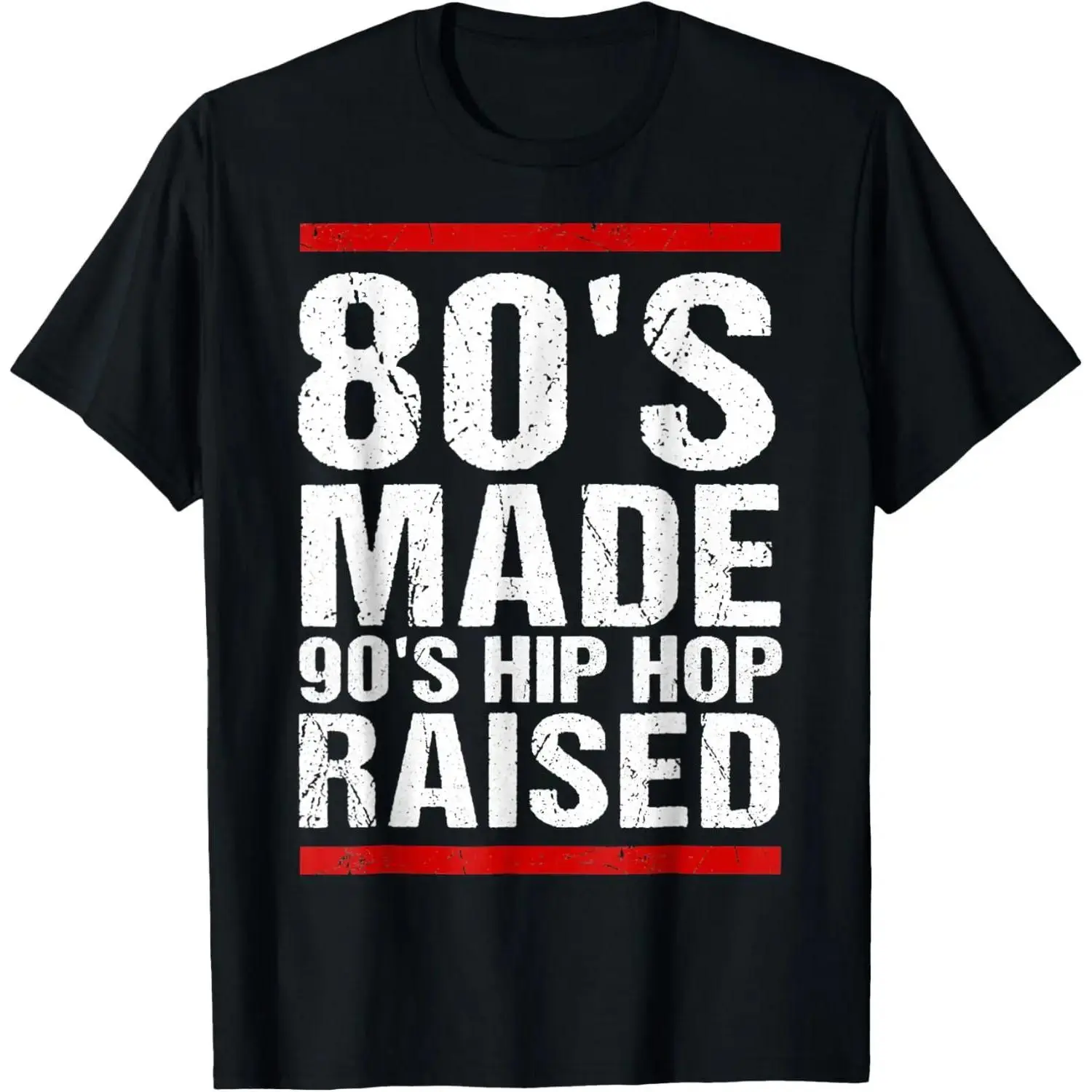 80s Inspired 90s Hip Hop Raised Graphic Tee for Men and Women Cotton Casual Top