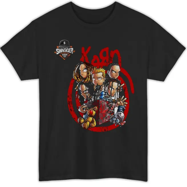 Nu Metal Korn Animated Doodle Streetwear T-Shirt