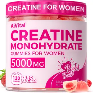 AiVital Zero Sugar Creatine Gummies for Women – Energy Boost + Cognitive Support + Post-Workout Muscle Recovery,Creatine for Women[New and old packaging shipped randomly]