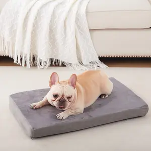 LFC PETS Washable Orthopedic Dog Bed with Waterproof Layer & Soft Plush Fur Top