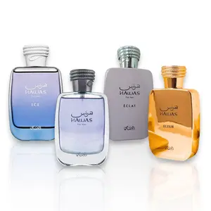 Rasasi Perfumes | Hawas Him + Hawas Eclat + Hawas Ice + Hawas Elixir | Eau de Parfum | 3.4 oz - 100 ml | Fruity - Citrus - Vanilla & Aquatic Notes |