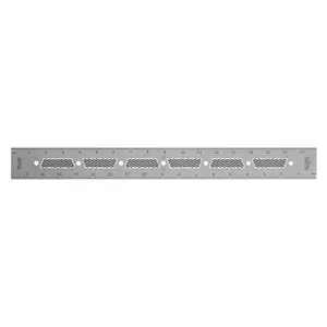 JessEm 07413 Stainless Steel 24 Inch Precision Ruler with Patented Flex Grip and Fade Resistant Markings