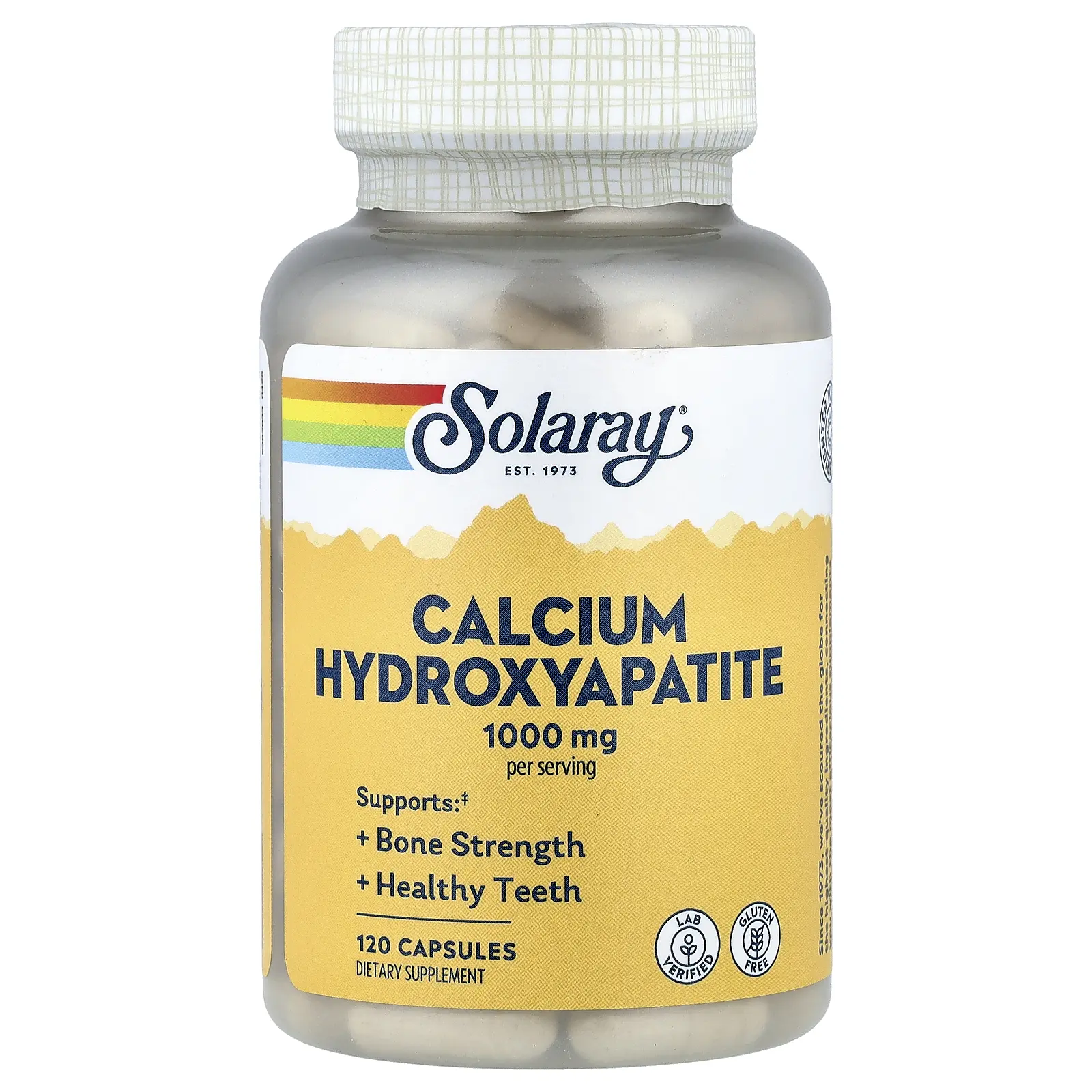 Solaray Calcium Hydroxyapatite, 120 Capsules (250 mg per Capsule)