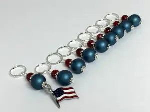 American Flag Stitch Marker Set- Snag Free
