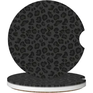Car Coasters for Cup Holders, 2 Pack Universal Anti Slip Ceramic Cup Coaster for Women Men 2.56 Inch Car Interior Accessories