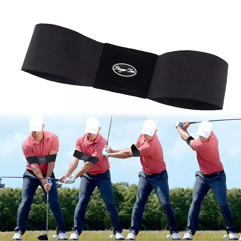 Elastic Golf Swing Trainer Arm Band, Adjustable Posture Corrector for Alignment and Accuracy - Portable Golf Practice Equipment, Golf Training Aids