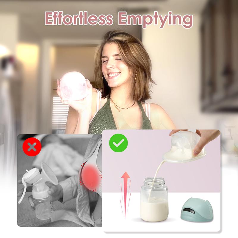MomMed Wearable Breast Pumps, Hands Free Breast Pump S21 With Strong Suction, Low Noise & LED Display, Full In Bra Portable Electric Breast Pump with 3 Modes & 12 Levels Nursing Feeding Care