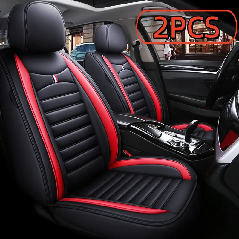 2PCS Universal Fit Front Seat Covers - Waterproof, Wear Resistant Automotive Seat Protectors, All-Season Car Interior Accessories for Cars