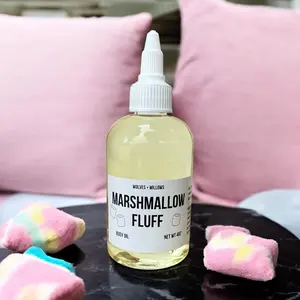 Wolves & Willows Marshmallow Fluff Dry Body Oil - Choose Your Scent - Non-Toxic Phthalate-Free Formula - 2oz or 4oz - Coconut, Avocado, Berry Blend