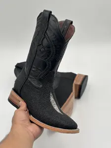 Boot/Bota- Manta Black Leather Boots