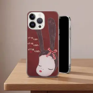 Yoshitomo Nara Style Phone Case, Star Girl Minimal TPU Protective Cover - Compatible with iPhone 11–17 & More (Check Available Sizes)