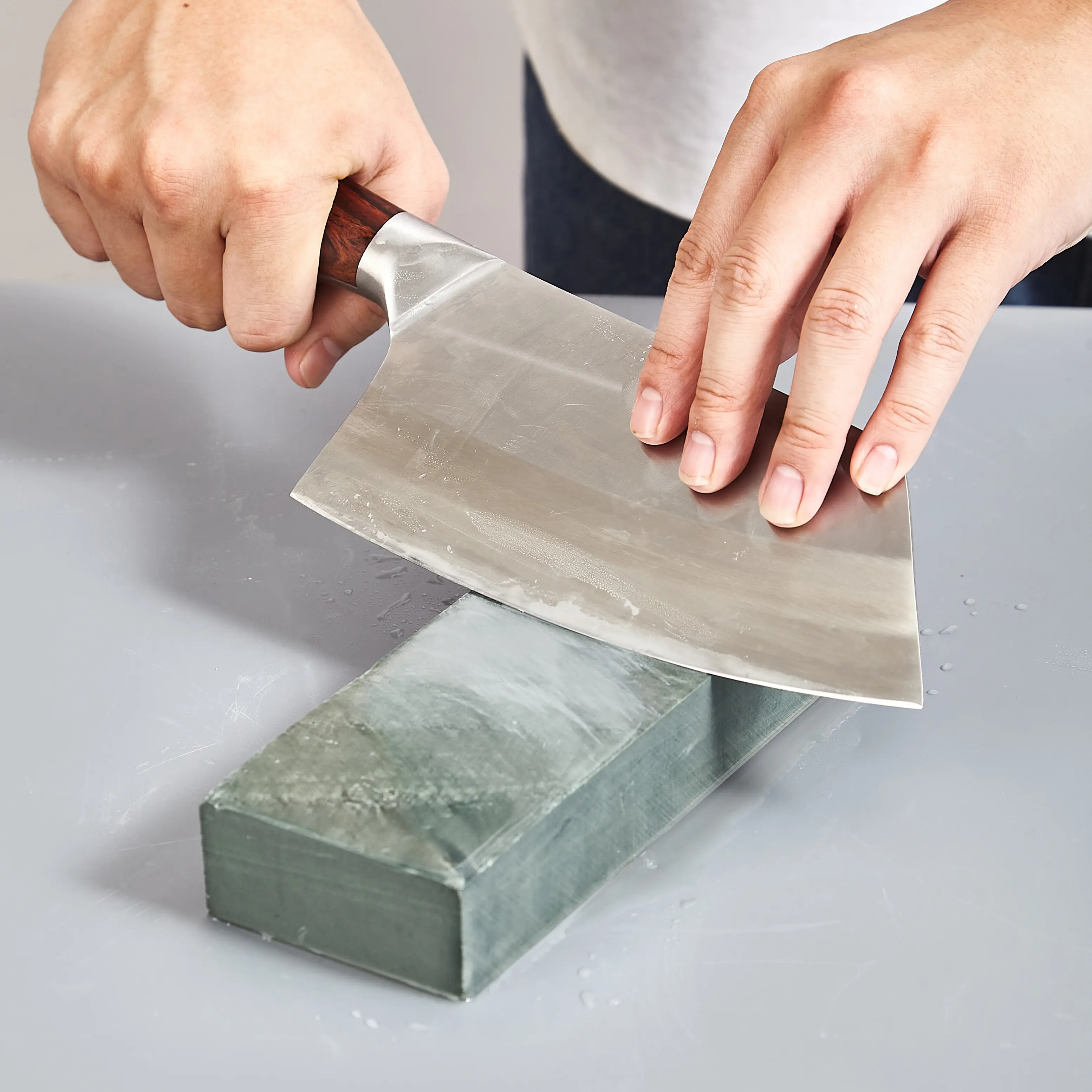 3000-Grit Natural Ultra-Fine Whetstone Knife Sharpener - Durable Manual Kitchen Gadget for Knives Sharpening, No Battery, with Minor Natural Texture Variations, Outdoor Cutting Tool Use, No Magnets