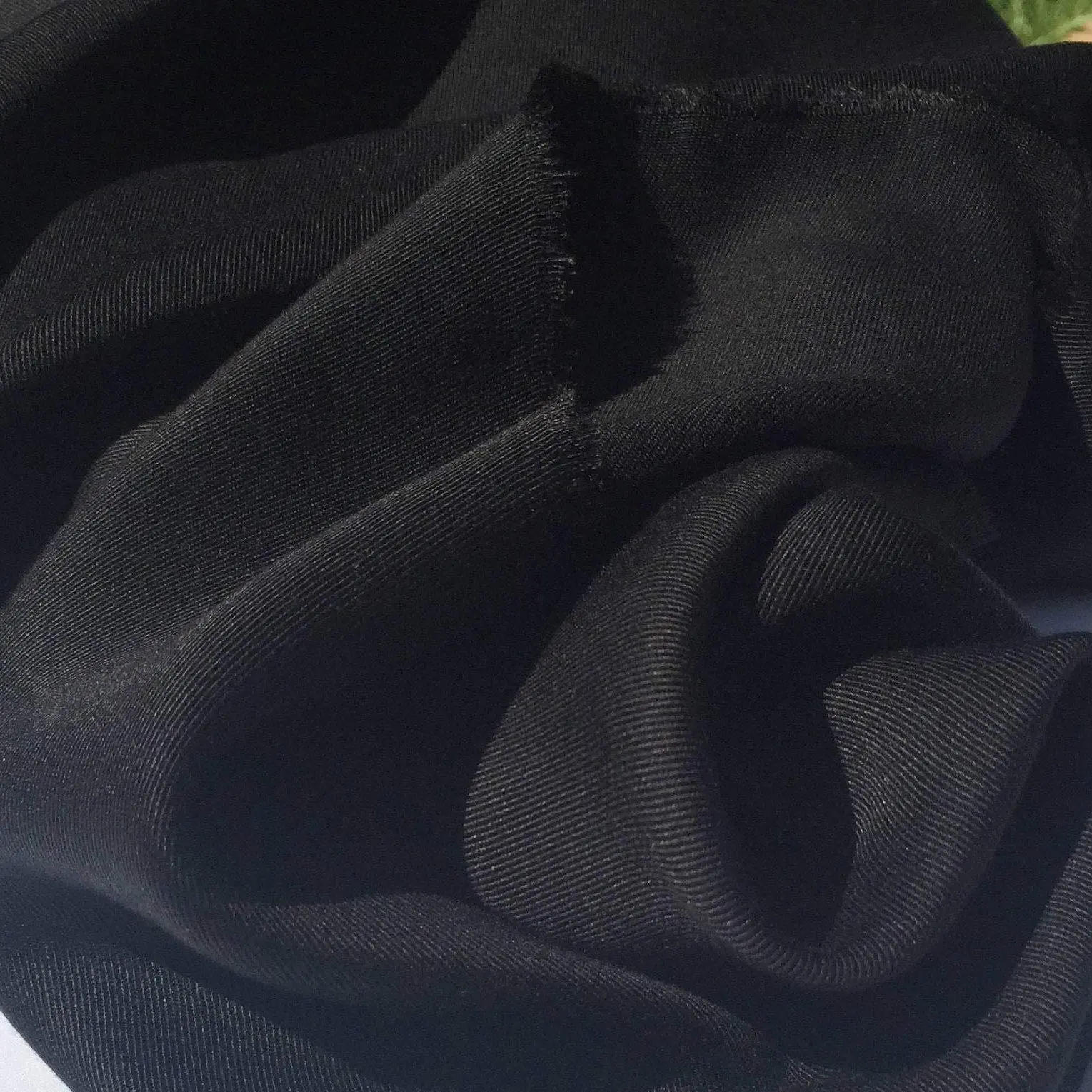 60" 100% Lyocell Tencel Gabardine Twill Eco-Friendly Medium Weight Black Woven Fabric By The Yard