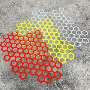 Honeycomb Pattern Car Sticker, Waterproof Vinyl Decal, Car Decals, DIY Creative Decorative Sticker for Motorcycle Helmet, Front Fairing, Fuel Tank, Side Panel, Scooter Body, Car Window