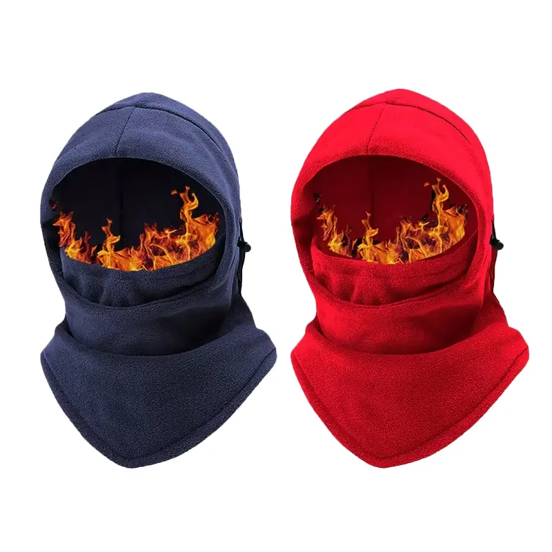 Adjustable winter cycling face mask/headgear, dustproof and warm design, suitable for skiing and outdoor sports, made with windproof fleece and thickened warm fleece face and neck warmer.