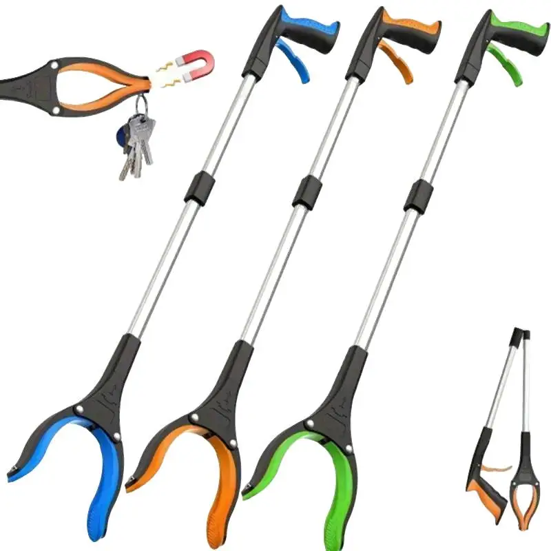 Long Handle Garbage Picker, 1 Count 360° Rotatable Claw Grabber, Lightweight Garden Cleaning Tool, Household Cleaning Tool, Portable Durable Gardening