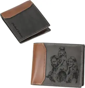 Custom Photo Leather Wallet - Personalized Engraved Keepsake Gift for Loved Ones