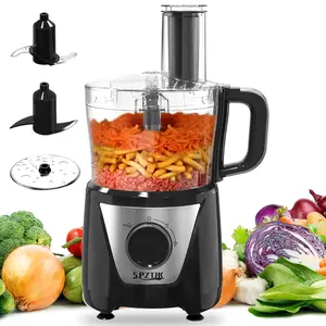 4-in-1 Smart Food Processor And Vegetable Chopper, Multi-Functional For Cheese Grating, Ice Creshing, Chopping, Shredding, Slicing, Mixing And Doughing