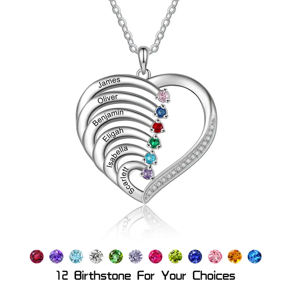 Personalized heart necklace pendant