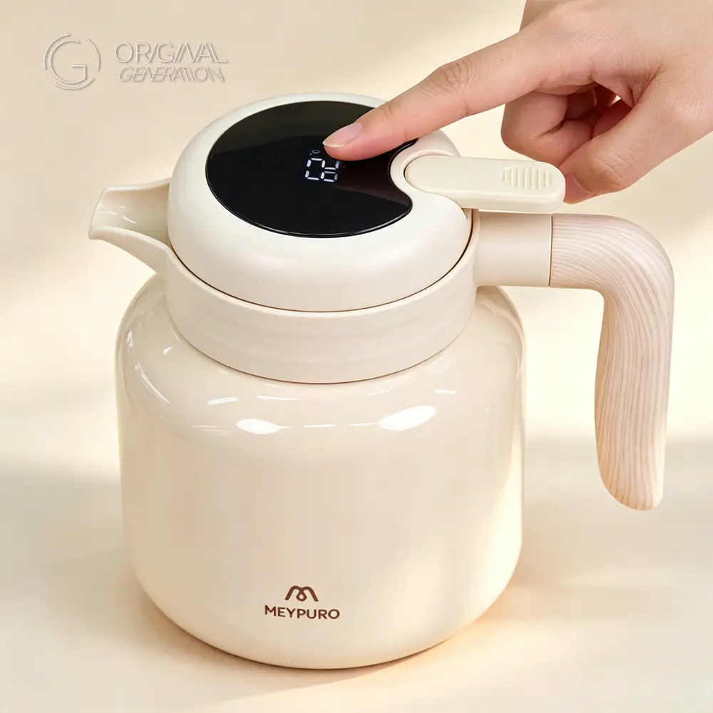 316 Steamer Pressure Kettle 1000ml/34oz with LED Screen High-quality 316 Stainless Steel Material Leak Proof