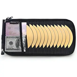 alavisxf xx Car CD Holder, DVD Vehicle Visor Storage Organizer, Large Capacity CD Visor Case with 12 Sleeves, 1 Mesh Pocket, 1 Pen Holder, 1 Back Inner Pocket (Black)