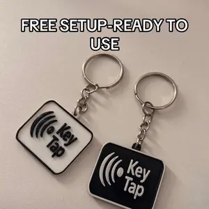 KeyTap NFC Keychain Tap to Share Links & Socials Free Setup Ready to Use Portable Keychain