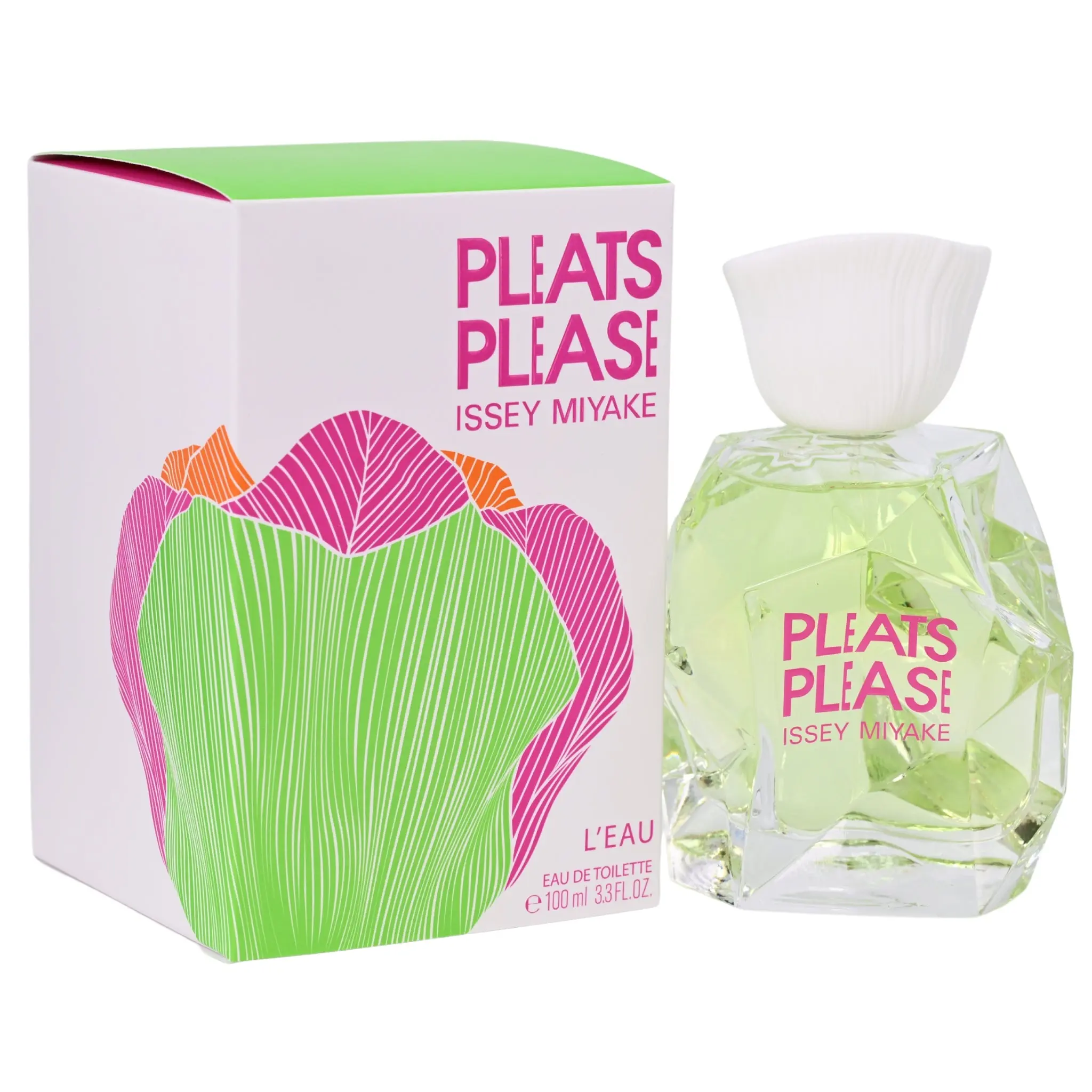 Issey Miyake PLEATS PLEASE L'EAU Women's EDT Fine-Scented Perfume - 3.4 fl oz, Light Crisp Light Floral Scent with Victorian Plum, New in Box, New Box, Light, Crisp Scent