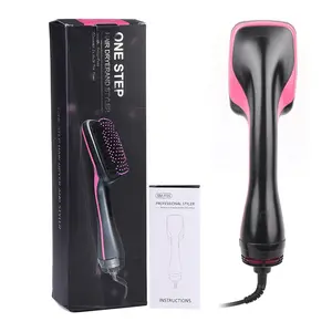 110V 2 in 1 Multifunctional Anion Hair Dryer Brush Comb Styler Hairdressing Tool US Plug