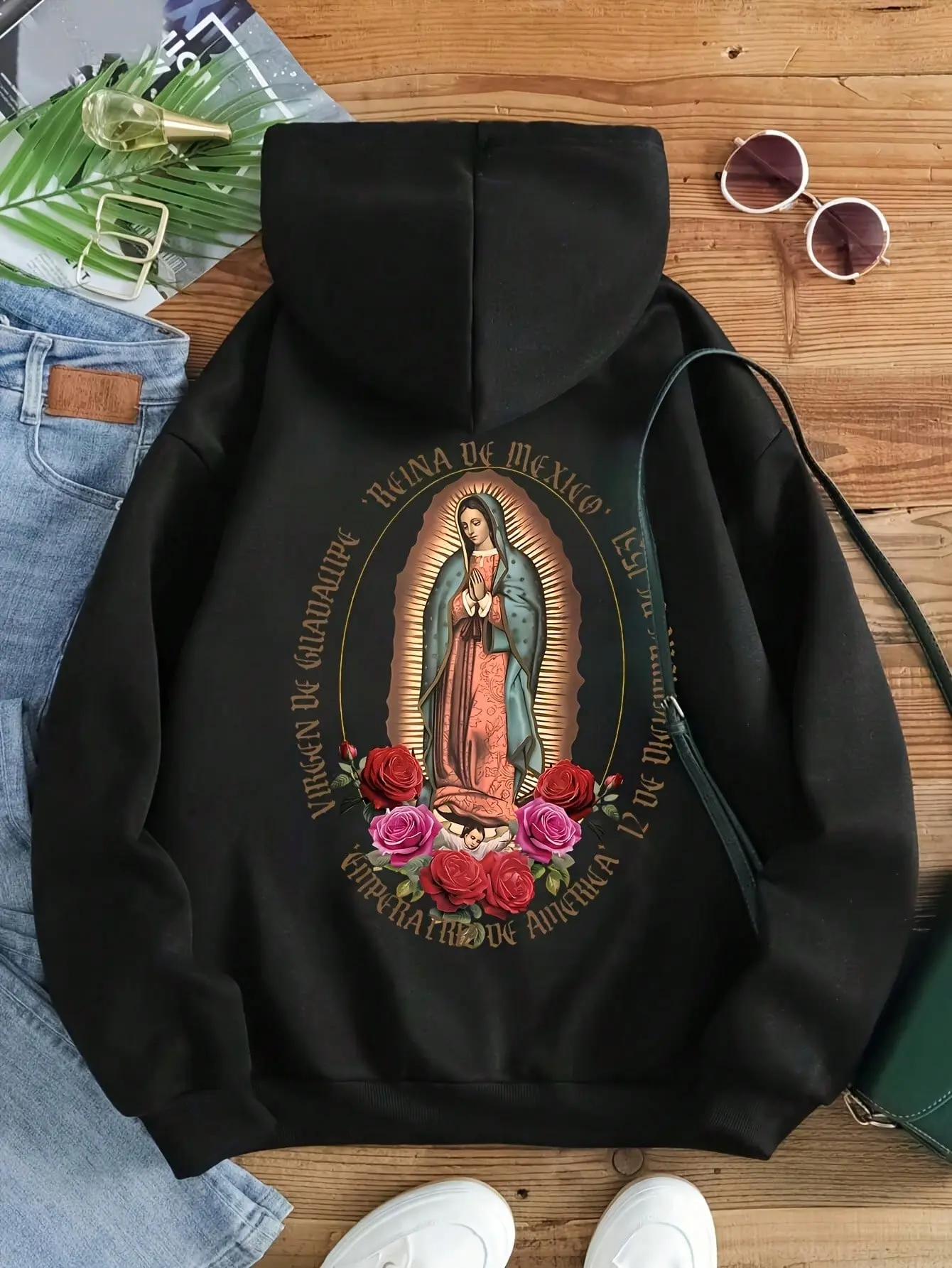 Women's Pullover Hoodie, Graphic Printed Christian Streetwear Top, Soft Long Sleeve Piece for Layering Outfits and All Day Wear, S-5XL, Tops